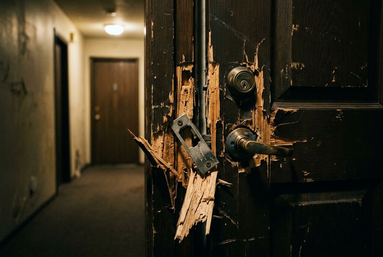 Einbruchschaden an Wohnungstür